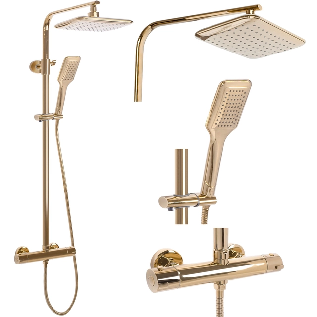 REA Tom Gold Shower Set with thermostat