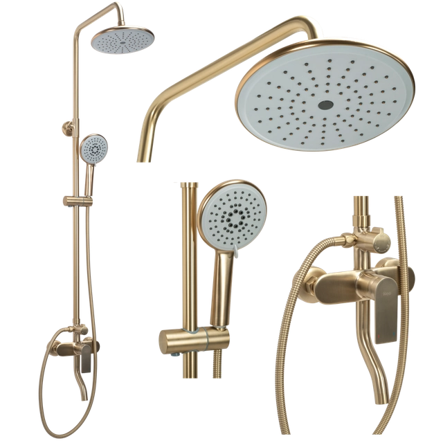 Rea Verso brushed gold shower set - Additionally 5% discount with code REA5