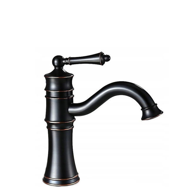 Rea Vintage washbasin faucet Antiqued Black Low