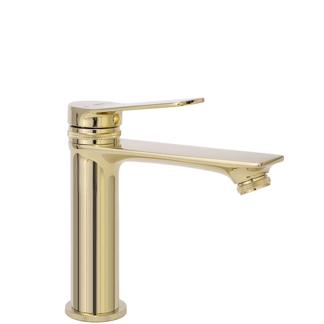 REA VIRAL Gold Low washbasin faucet