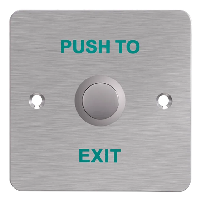 Recessed mounting exit button, front panel Aluminum - Hikvision DS-K7P01