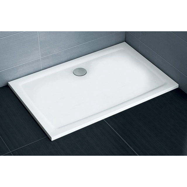 Receveur de douche en fonte Ravak Gigant Pro Flat, 120x80 blanc