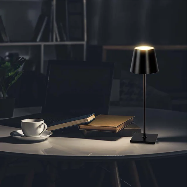 Rechargeable Black Table Lamps - Desk Lamps - IP20 - 3W - 60 Lumens - 4000K