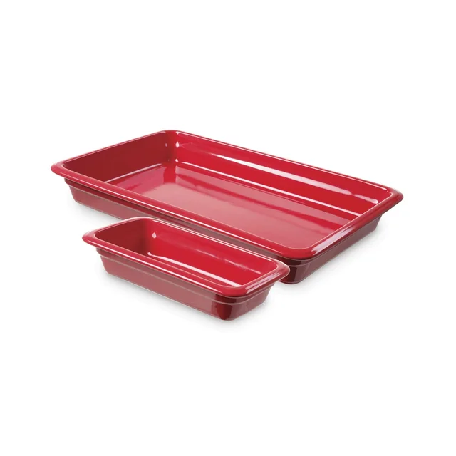 Recipiente de porcelana GN 1/1, vermelho