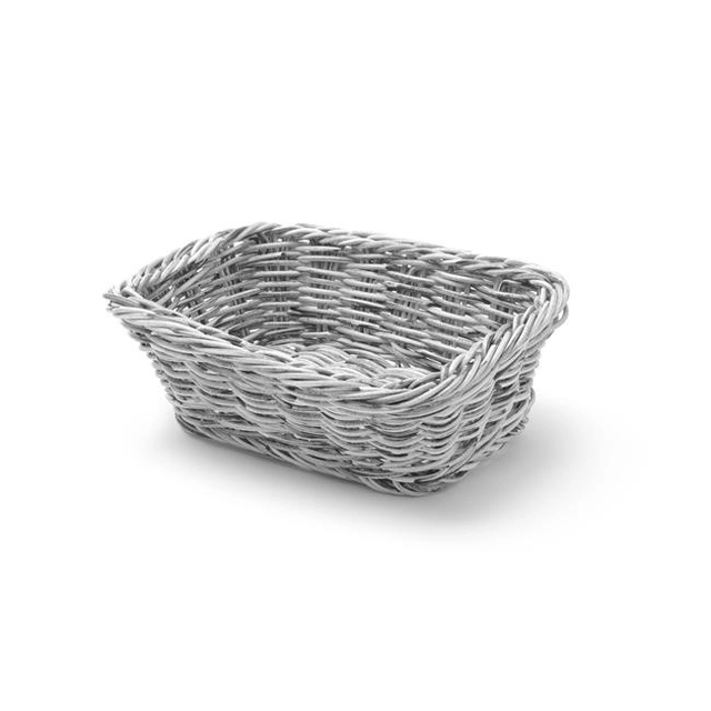 Rectangular basket gray 190x130 mm