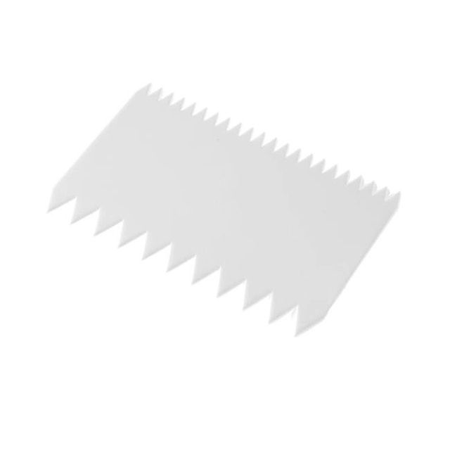 Rectangular comb confectionery scraper