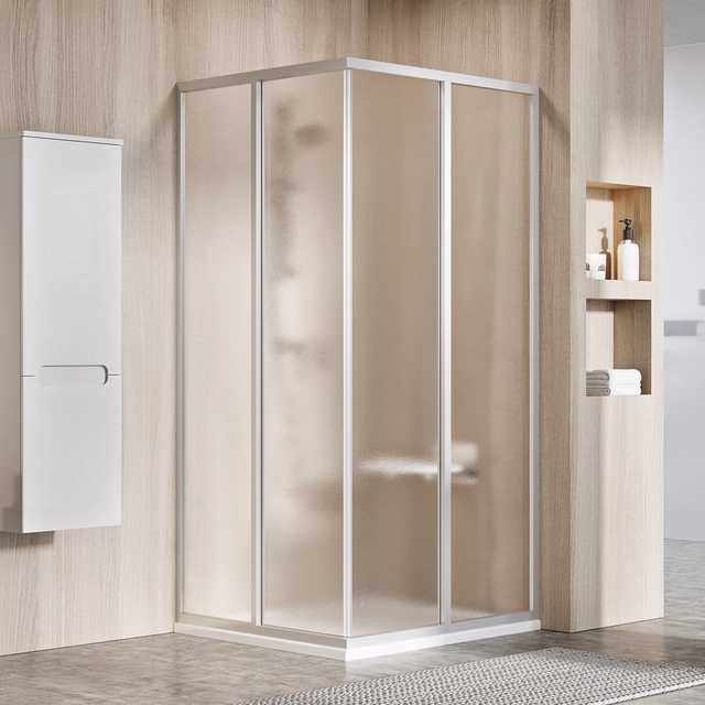 Rectangular shower enclosure Ravak Supernova, SRV2-80 195 S, satin+glass Grape