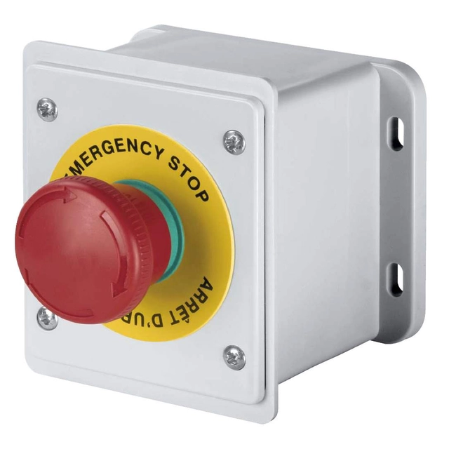 Red alarm button 1NC 10A 250V IP65 Elettrocanali