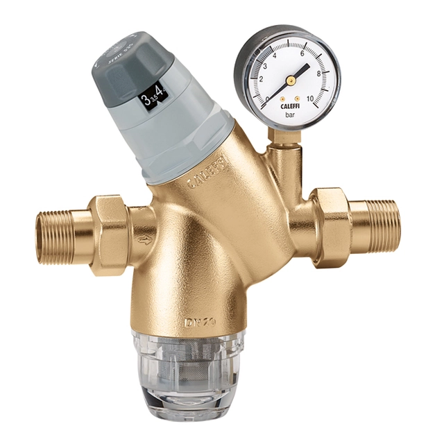 Redukčný ventil tlaku vody s filtrom Caleffi 5351 - 1 "s manometrom