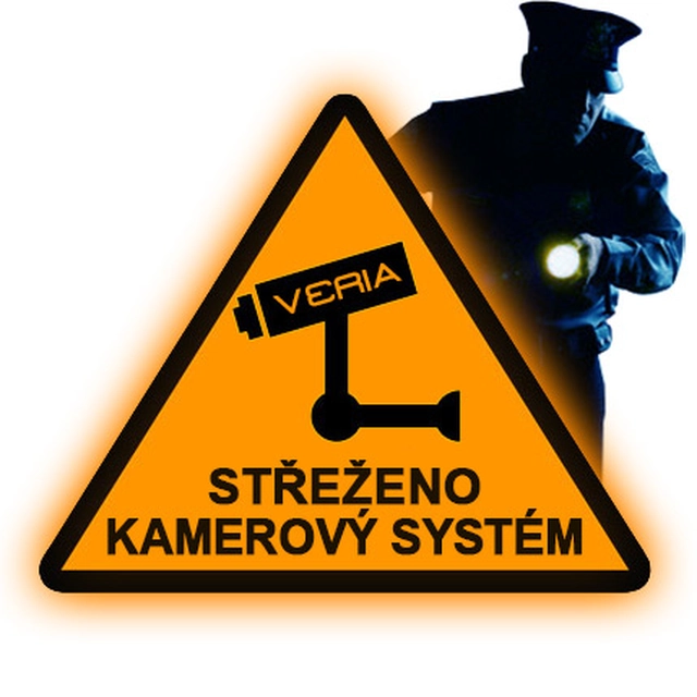 Reflective warning sticker - camera system