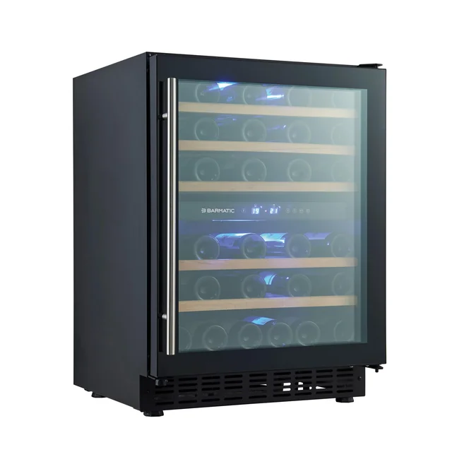 Refrigerador de vinho para garrafas 46 Barmatic Aurora 133 l, preto, Barmatic