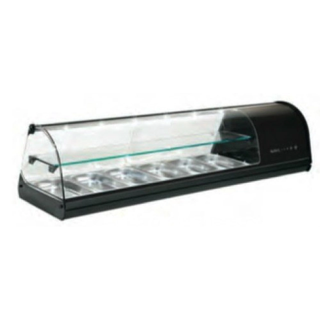 Refrigerated Display Case 2-Poziomy Tapas 4x1/3 Black Sayl V24n