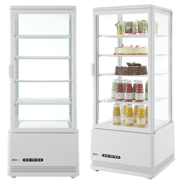 Refrigerated Display Case for Drinks and Cookies 98l White Hendi 233665