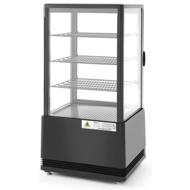 Refrigerated Display Case For Sandwiches Drinks Column 68l Black Hendi 233238