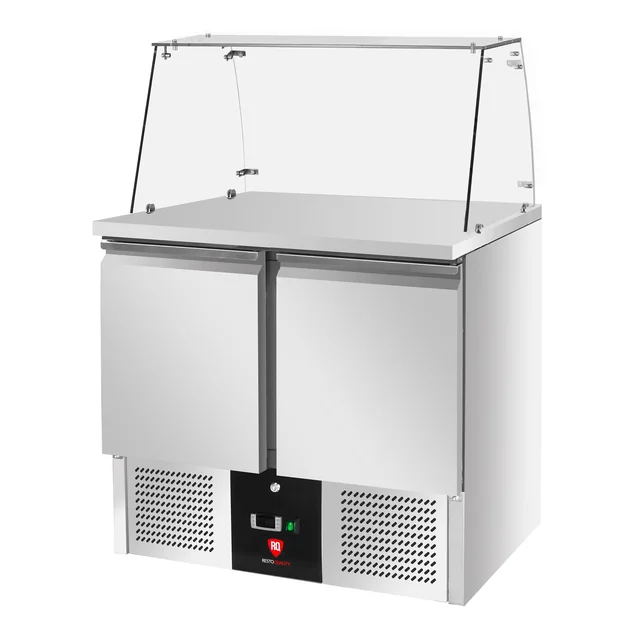 Refrigerated table with glass top | 2-drzwiowy | RQS901SQ