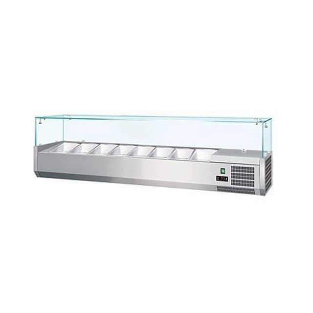 Refrigeration extension with straight glass (GN 1/4 x8) COOKPRO 070030004 070030004