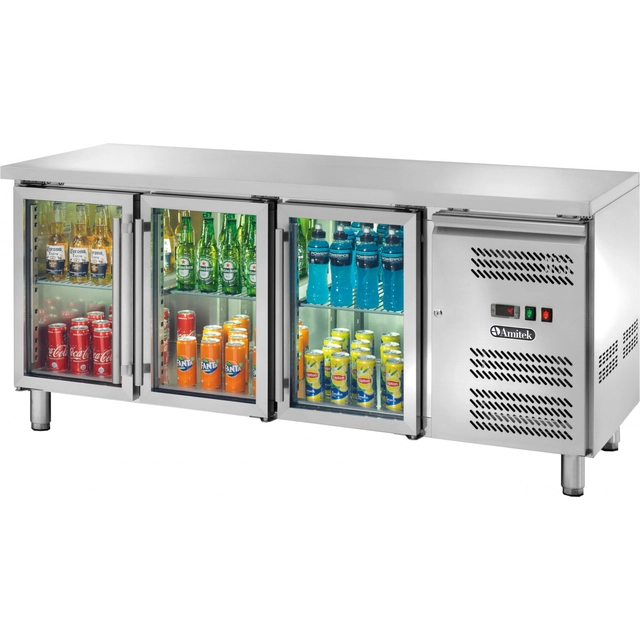 Refroidisseur de bar professionnel 3-Drzwiowa 417L Amitek 1010035