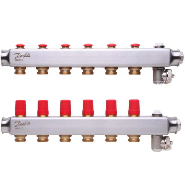 Regulowany kolektor ogrzewania podłogowego DANFOSS, pierścienie SSM-6F 6.