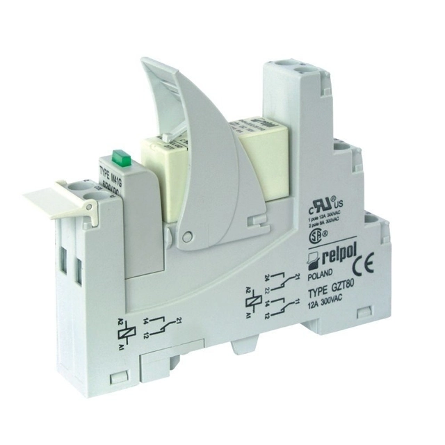 relais d&#39;interface PI84-230AC-M93G-TS-2012, Contacts:2P, source de courant:230VAC, courant de charge:8A, largeur:15,5mm