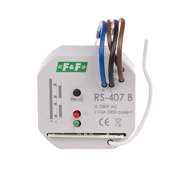 Relais de radiocommande RS-407 Récepteur B bistable,230V 5A,, installation dans un fi 60