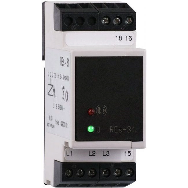 Relé de controle de sequência de fase Relpol 1P 5A 400V RES-31 (2606060)