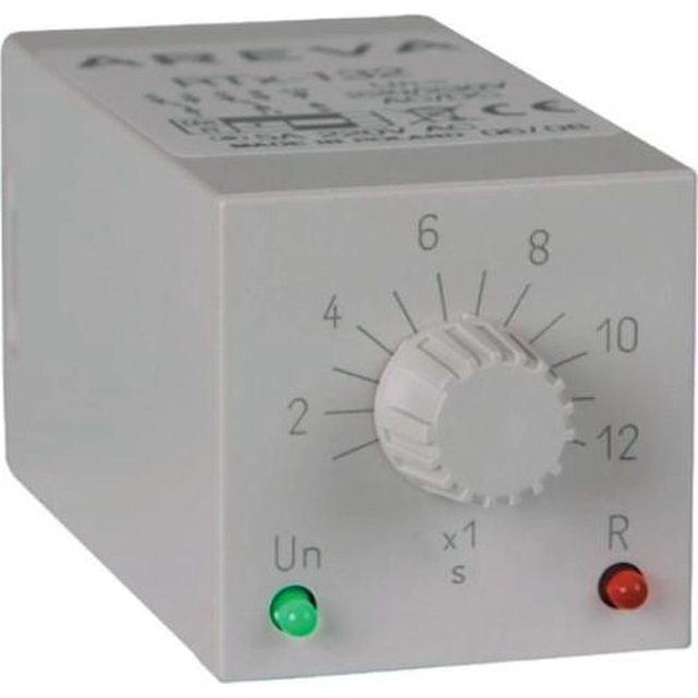 Relé de temporização Schneider Electric 2P 5A 1-12min 220-230V AC/DC ligando pelo tempo definido RTX-133 220/230 12MIN (2000654)