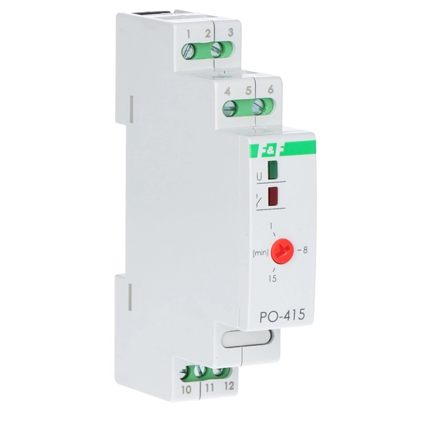 Relé temporizado com retardo de desligamento, montagem em trilho DIN,230V com desligamento retardado, intervalo de tempo 1÷15m, Un=230V~, você