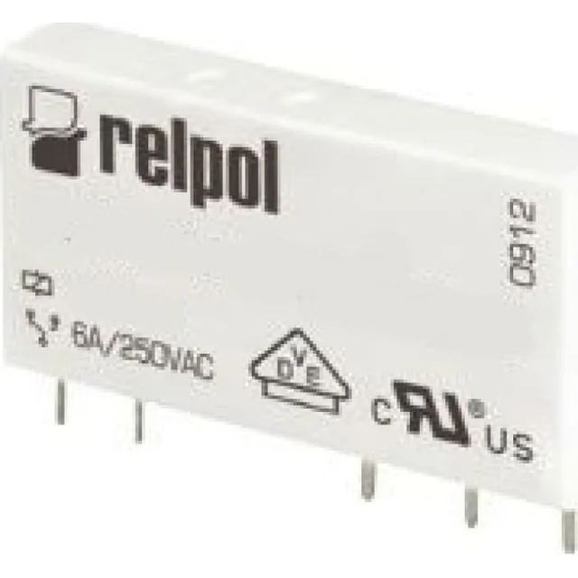 Relpol Miniatiūrinė relė 1P 6A 60V DC PCB AgSnO2/Au RM699BV-3211-85-1060 2613707