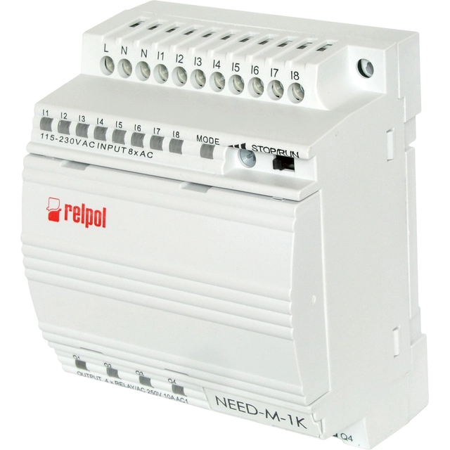 Relpol Programmable relay 24V DC 8we 4wy with display and keyboard NEED-24DC-11-08-4R (857736)