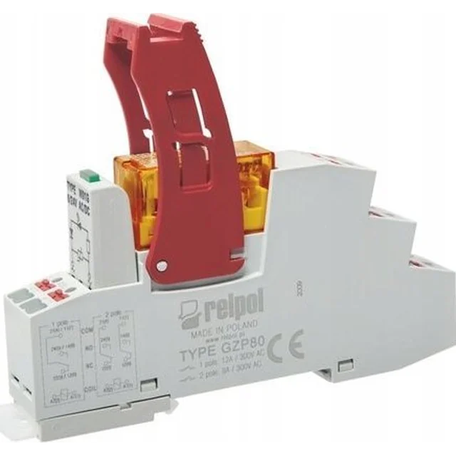 Relpol Przekaźnik interfejsowy Push-in 1P, 16A, 230V AC, PI85-230AC-M93G-PS-2011-01 864995