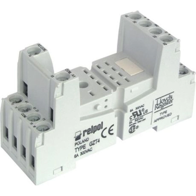 Relpol Relay socket R4 GZT4 gray (856050)