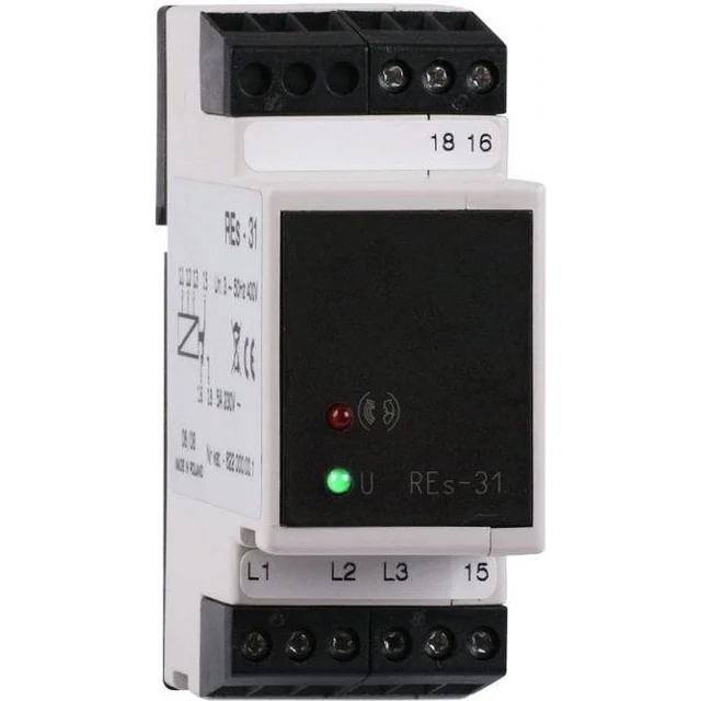 Relpol Relé de control de secuencia de fases 1P 5A 400V RES-31 (2606060)