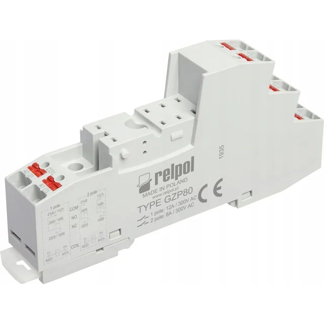 Relpol Sockets with Push-in terminals for RM84 RM85 RM85 inrush GZP80 864325