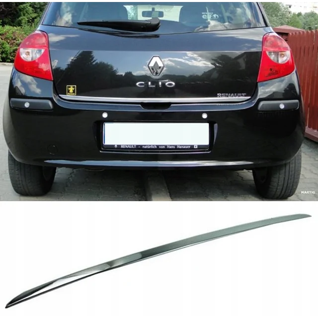 Renault CLIO III CHROME juostelė Chromuota ant atvarto