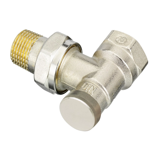 Return valve RLV-S 15 angle for radiators, ATO304, bottom-supplied