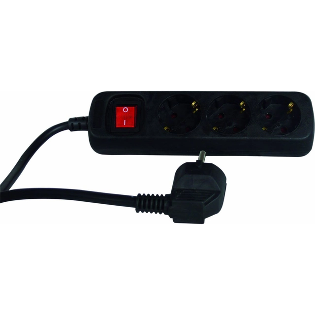 REV power strip 3 sockets 1.4 m black (512371555)