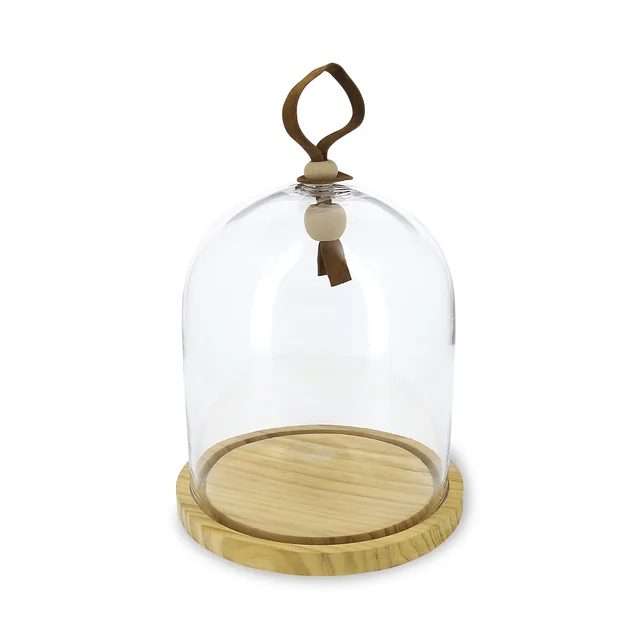 Revol Touch - Abat-jour en verre avec base en bois 2