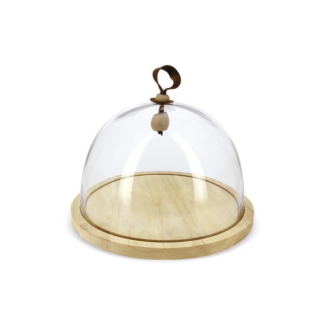 Revol Touch - Glass lampshade with wooden base 3