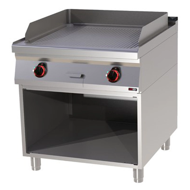 RF | Elektrisk grillplade 71 cm rillet/glat krom Redfox FTHRC-90/80E