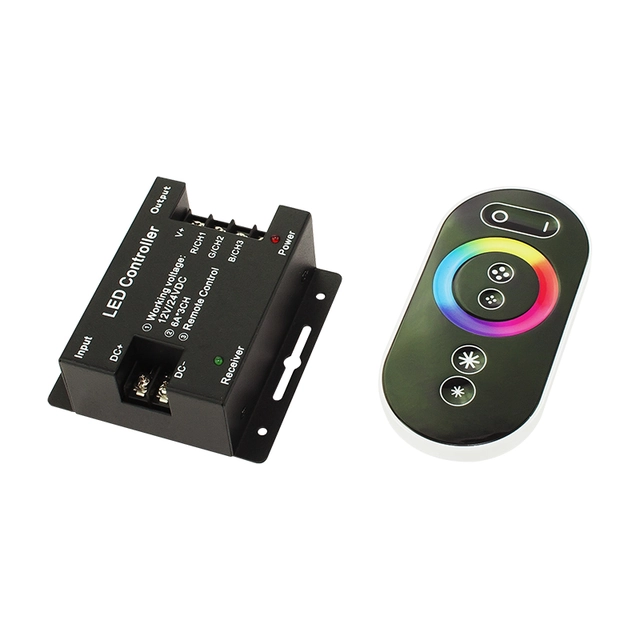 RGB LED pásik ovládač pre čierny RF ovládač