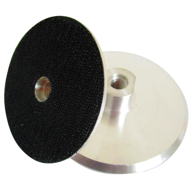 Rigid support for discs / diamond pads with velcro 125m - grip M14 - DXDH.23007.125.U-Alu