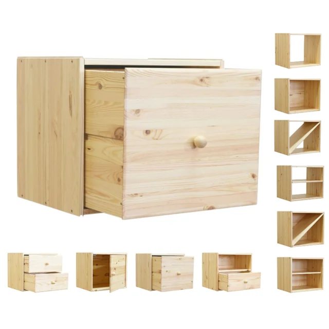 Ripiano/cassetto modulare in legno RSKL - Naturale