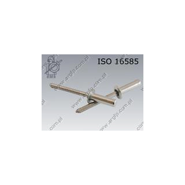 Rivet, tight, flat head 3,2×12-A2/C1 (A2) ISO 16585