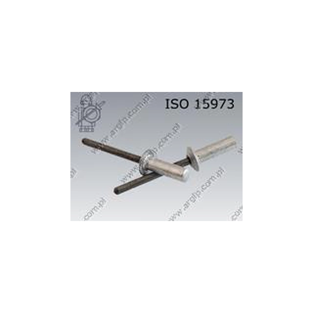 Rivet, tight, flat head 4,8×25-Al/St ISO 15973