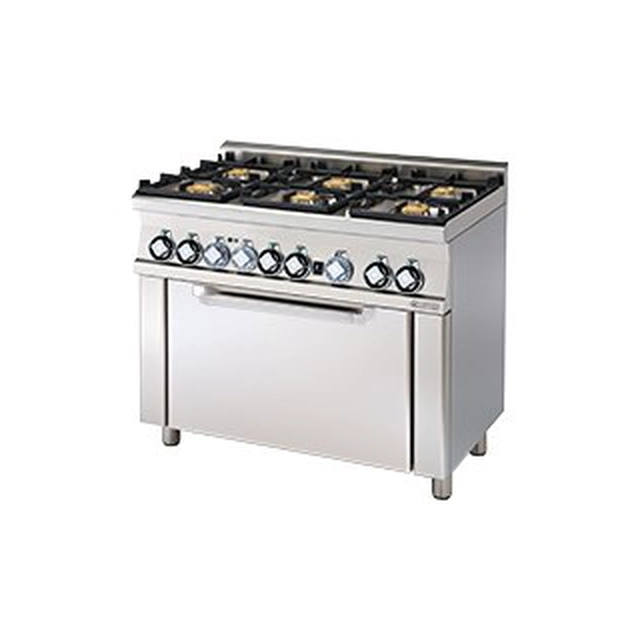 RM | Cucina a gas con forno RM CF6-610 G 6-palnikowa 31 kW