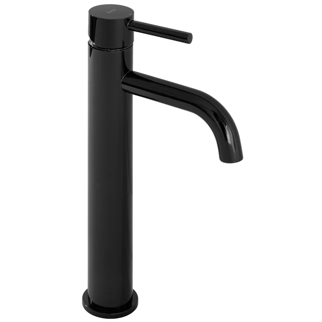 Robinet pour lavabo haut Rea Lungo noir métallisé