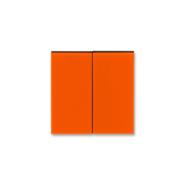Rocker switch cover divided LEVIT orange / smoke black