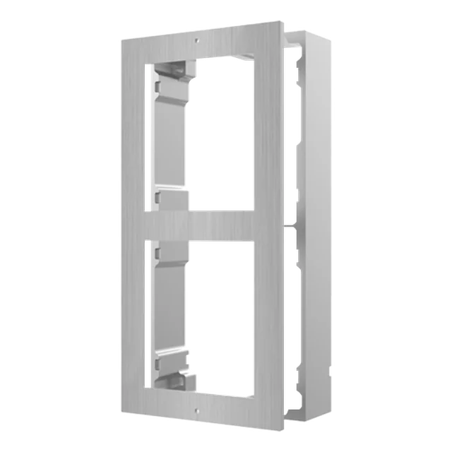 Roestvaststalen opbouwframe, 2 modules, voor modulaire intercom - HIKVISION DS-KD-ACW2-S