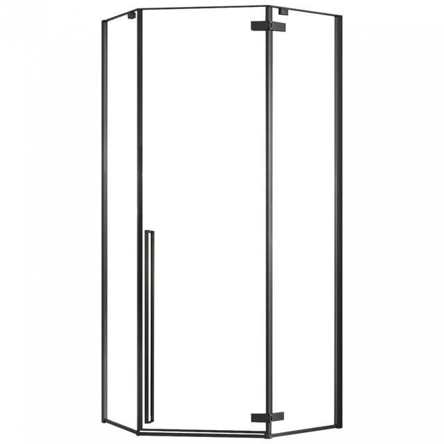 Rohová sprchová kabina Rea Diamond Black 80x80x195 cm- NAVÍC 5% SLEVA NA KÓD REA5