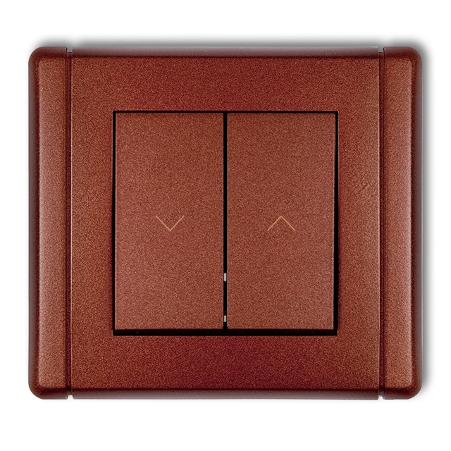 Roller blind switch, brown metallic KARLIK FLEXI 9FWP-8